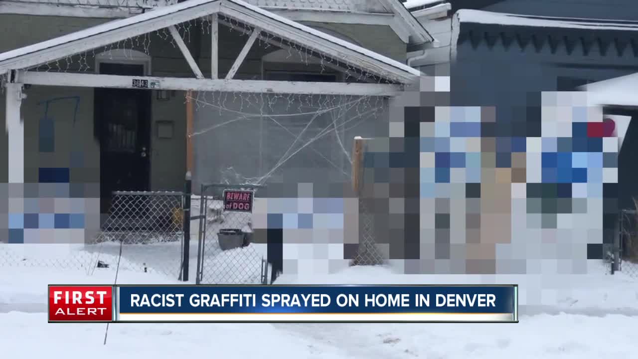 Police investigating racist graffiti outside home