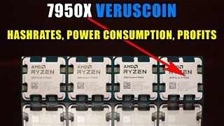 CPU MINING 7950x VerusCoin Hashrates, Overclocks, Profits