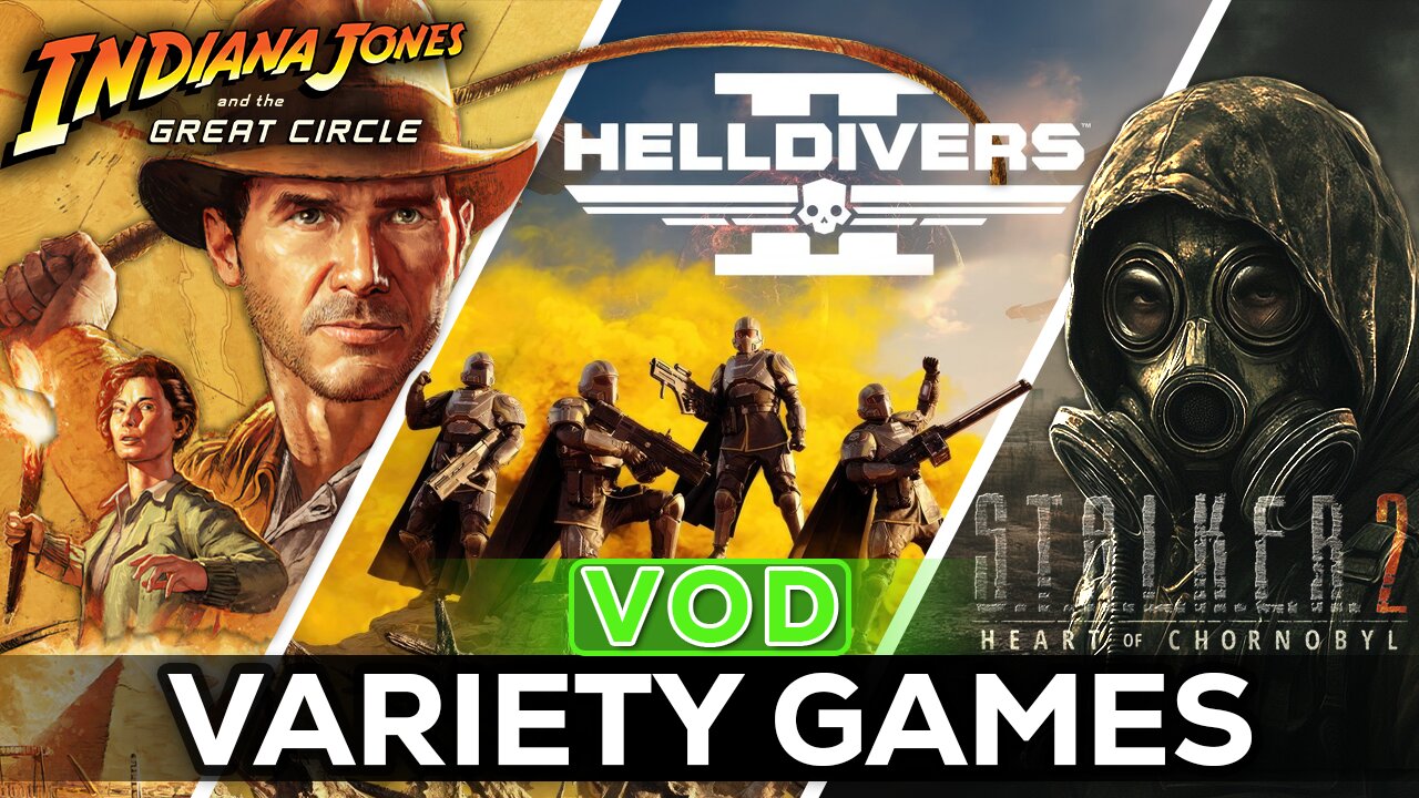 🔴LIVE IN 1440p! - Indiana Jones ENDING, then maybe some Helldivers 2 after, then Road To Vostok? Variety Day! - Come Hang Out!