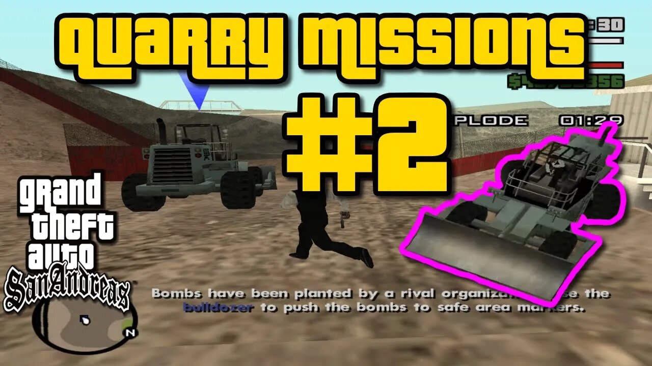 Grand Theft Auto: San Andreas - Quarry Missions #2 [Disarming Bombs Around The Quarry]