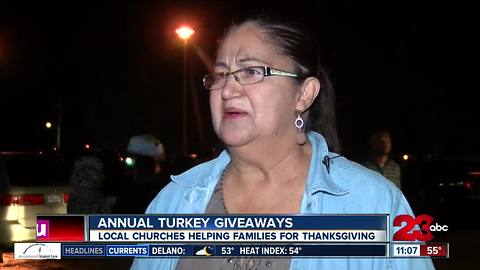 Annual local turkey givaway