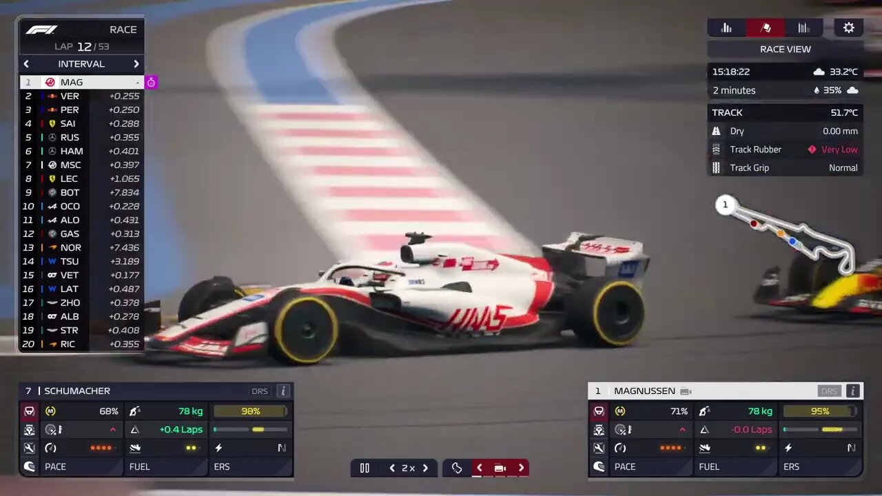 F1 Manager 2022 Season 2 Team Haas Race 12