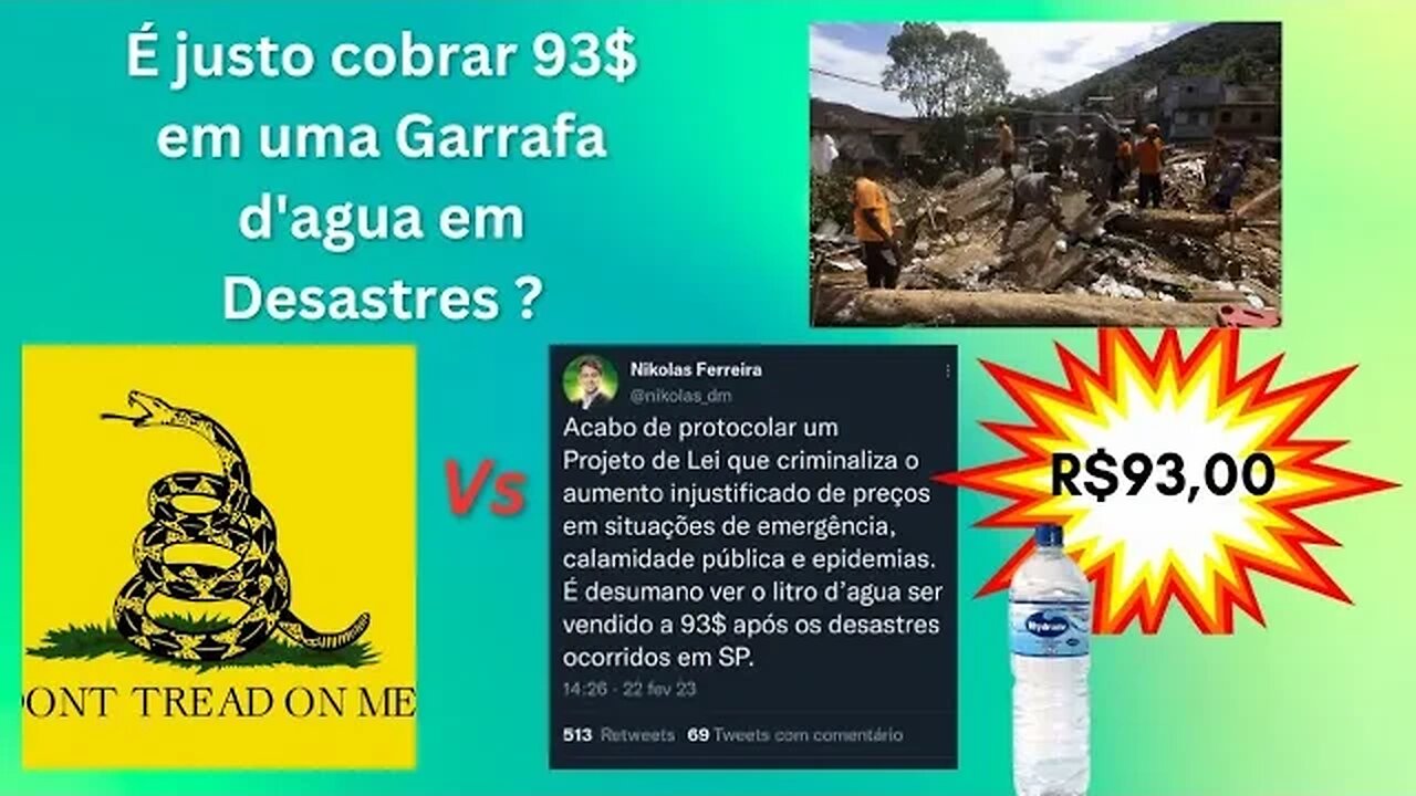 É justo cobrar R$ 93 por agua ? Libertários vs Conservadores - Minha Opinião.