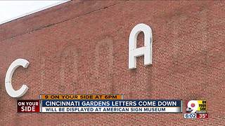 Cincinnati Gardens loses its letters