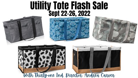 ⚡️Utility Tote Flash Sale⚡️ from Thirty-One | Ind. Director, Andrea Carver