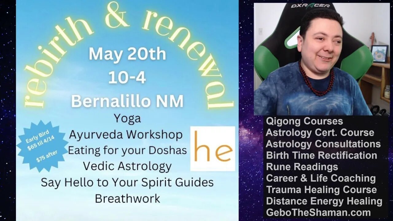 Rebirth & Renewal: May 20th Kundalini Yoga, Vedic Astrology, Ayurveda & Breathwork Class