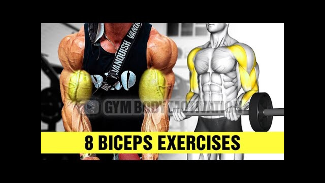 8 Bicep Exercises for Bigger Arms - Gym Motivation vlog