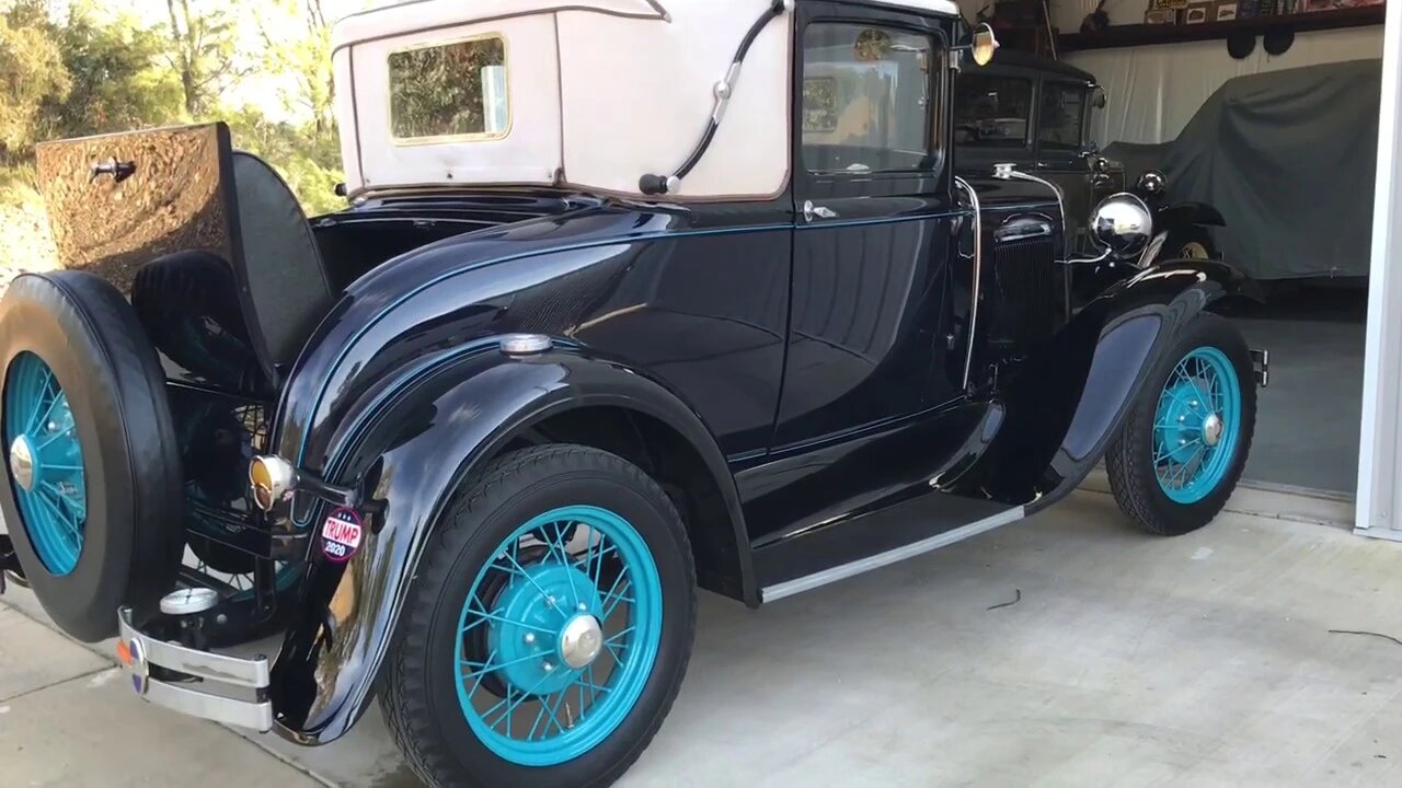 1931 Ford Model A Sport Coupe Cold Start