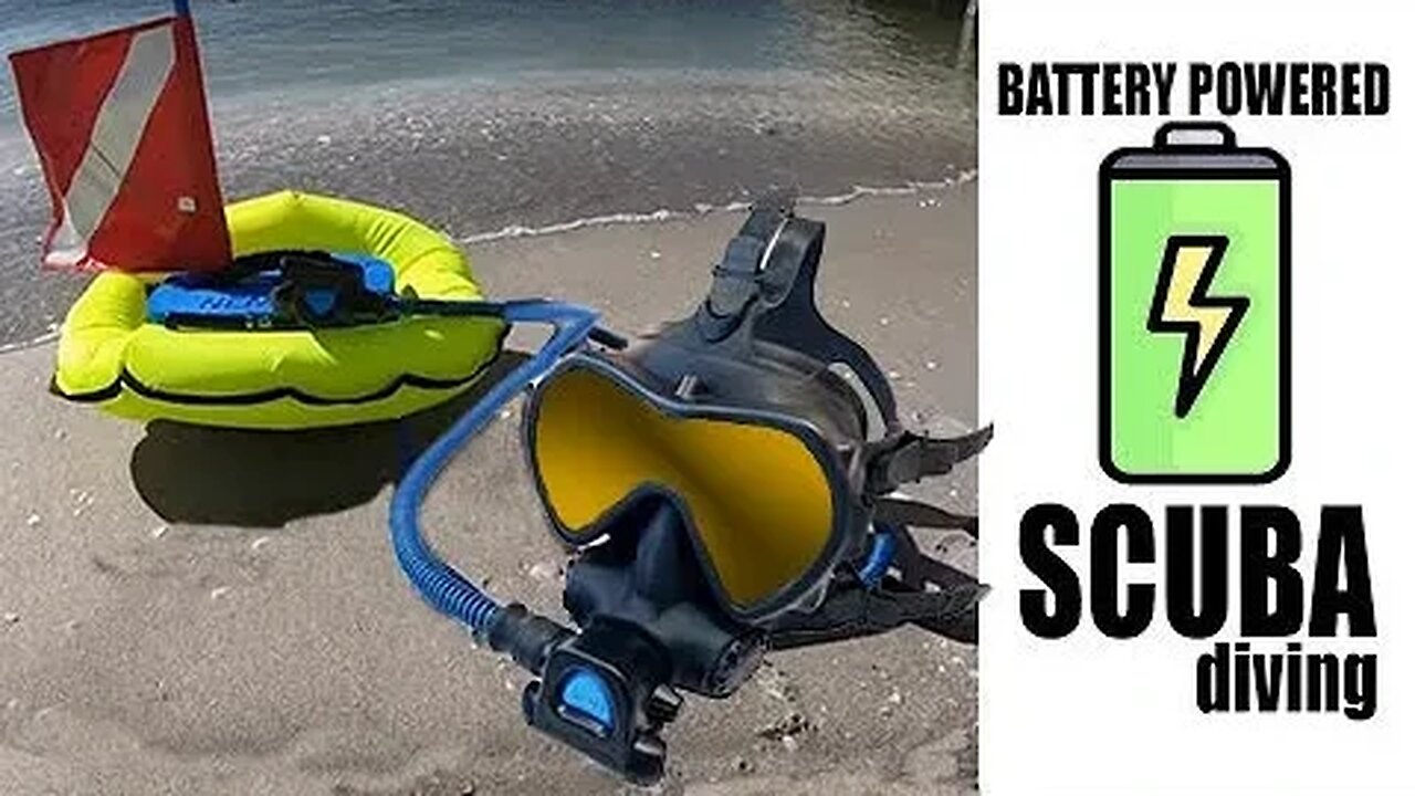 UNDERWATER TREASURE and catching WEIRD FOOD with BATTERY POWERED SCUBA!