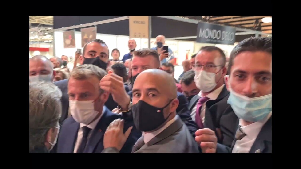 Macron hit by an egg at food fair in Lyon