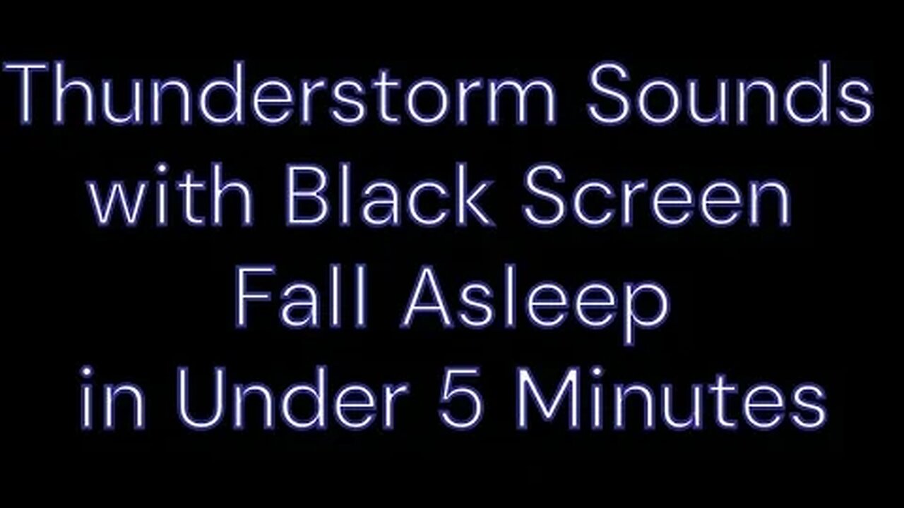 Epic Thunderstorm and Rain Sounds with Black Screen for Meditation, Deep Sleep, Stress Relief