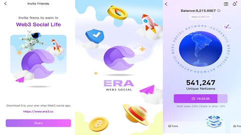 Era Network | Mine ET Tokens Every 24Hrs | Best Crypto Mining App 2024