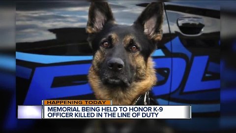 Memorial to be held for K-9 officer killed in line of duty