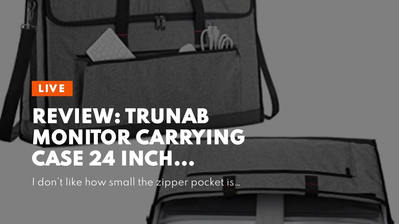 Review: Trunab Monitor Carrying Case 24 Inch Padded Travel Bag Hold Up to 2 LCD ScreensTVs, No...