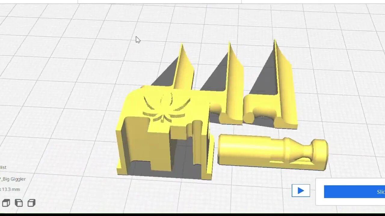 3D PRINTED GLOCKSWITCH WITH POTLEAF DESIGN