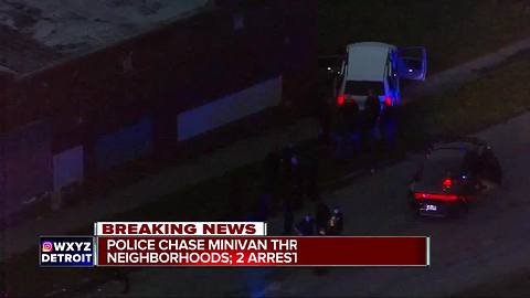Police chase through northwest Detroit results in crash, two suspects arrested