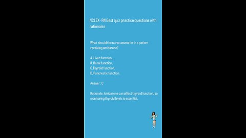 NCLEX-RN Best quiz practice questions with rationals (CVS)