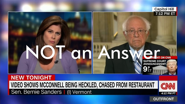 Bernie Won't Answer a Question