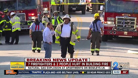 Explosion at Northeast Baltimore apartment complex sends 7 firefighters, 2 civilians to hospitals