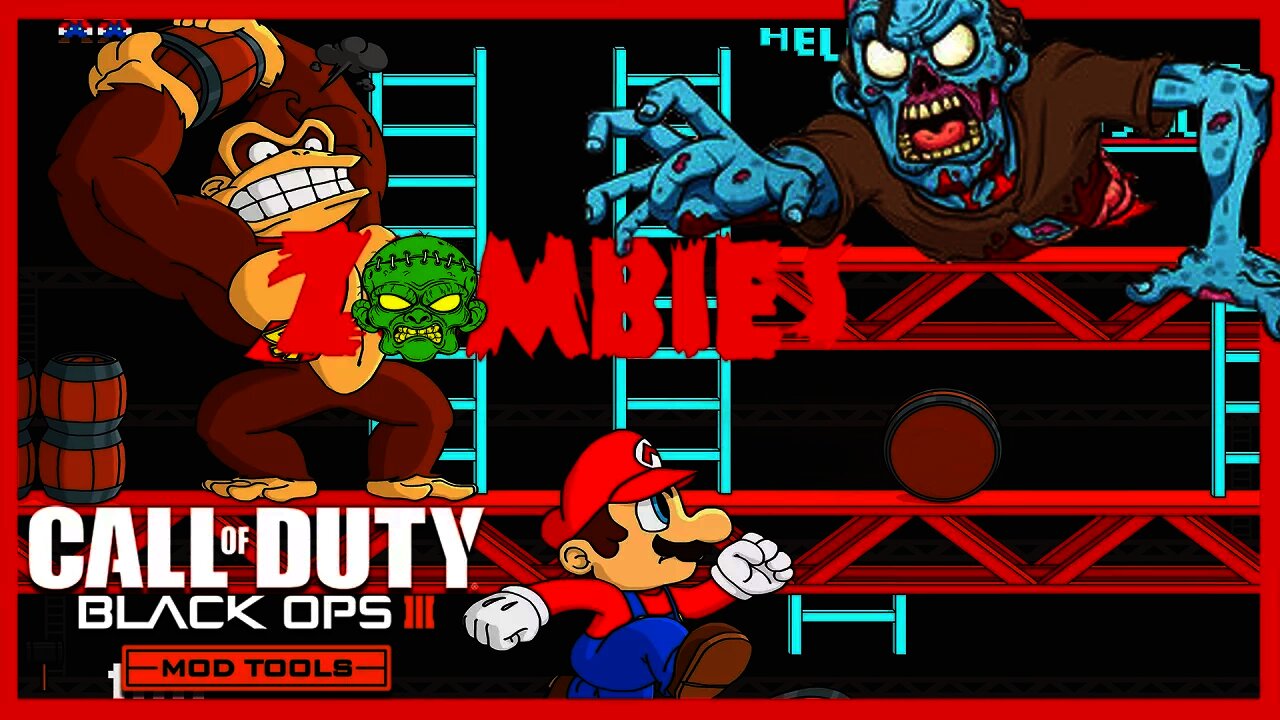 DONKEY KONG CUSTOM ZOMBIES MAP! - Black Ops 3 Mod Tools Custom Zombies!