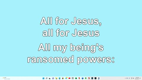 All for Jesus Verse 1+2