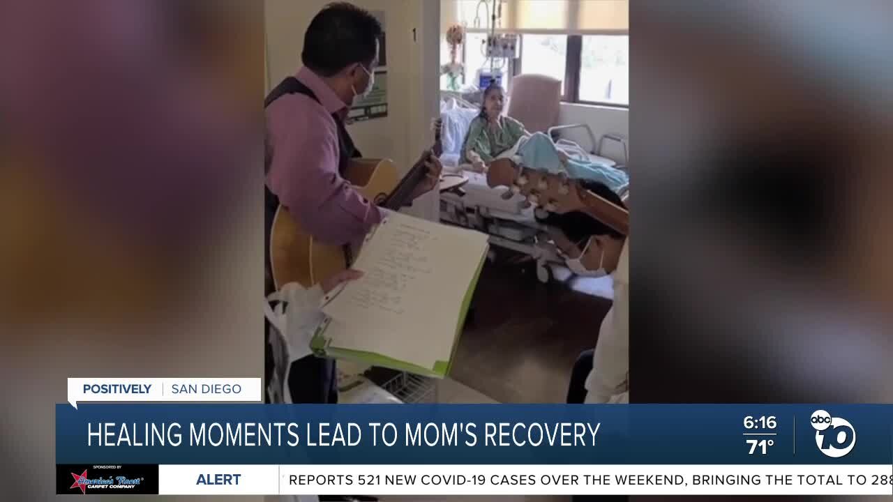 Healing moments lead to mom's recovery