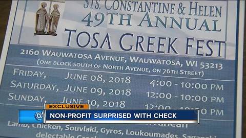 Wauwatosa non-profit awarded huge check