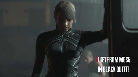 Resident Evil 3 Remake Jill as Quiet from MGS5 black Outfit