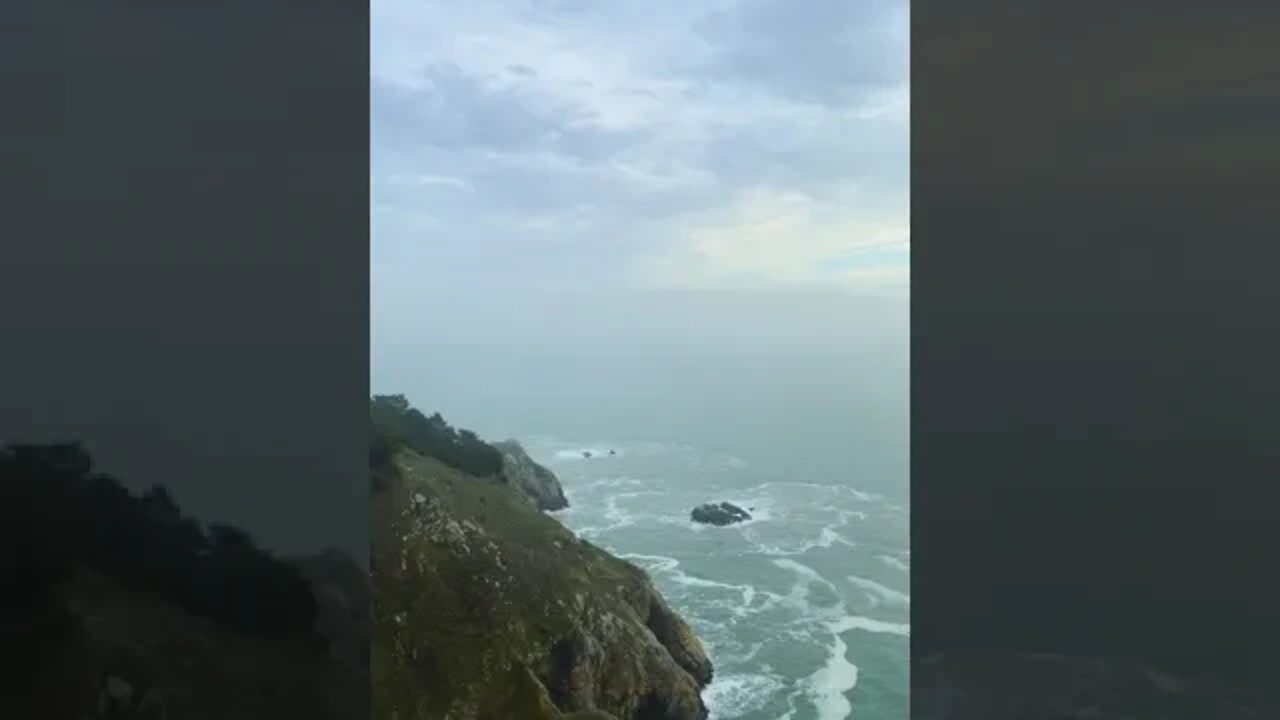 Ariel view of the waves on the heights of he mountains