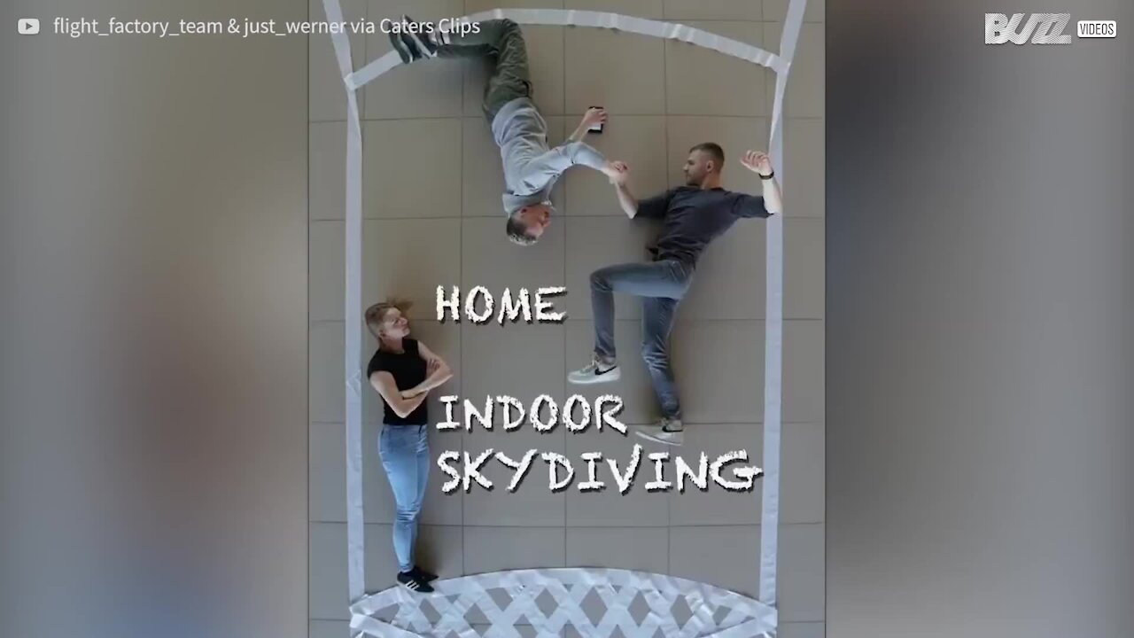 Alguma vez fez skydive dentro de casa?