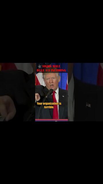 Donald Trump Demonstrates 3rd Rule of the Sigma Male 💯 #shorts #sigma #trump