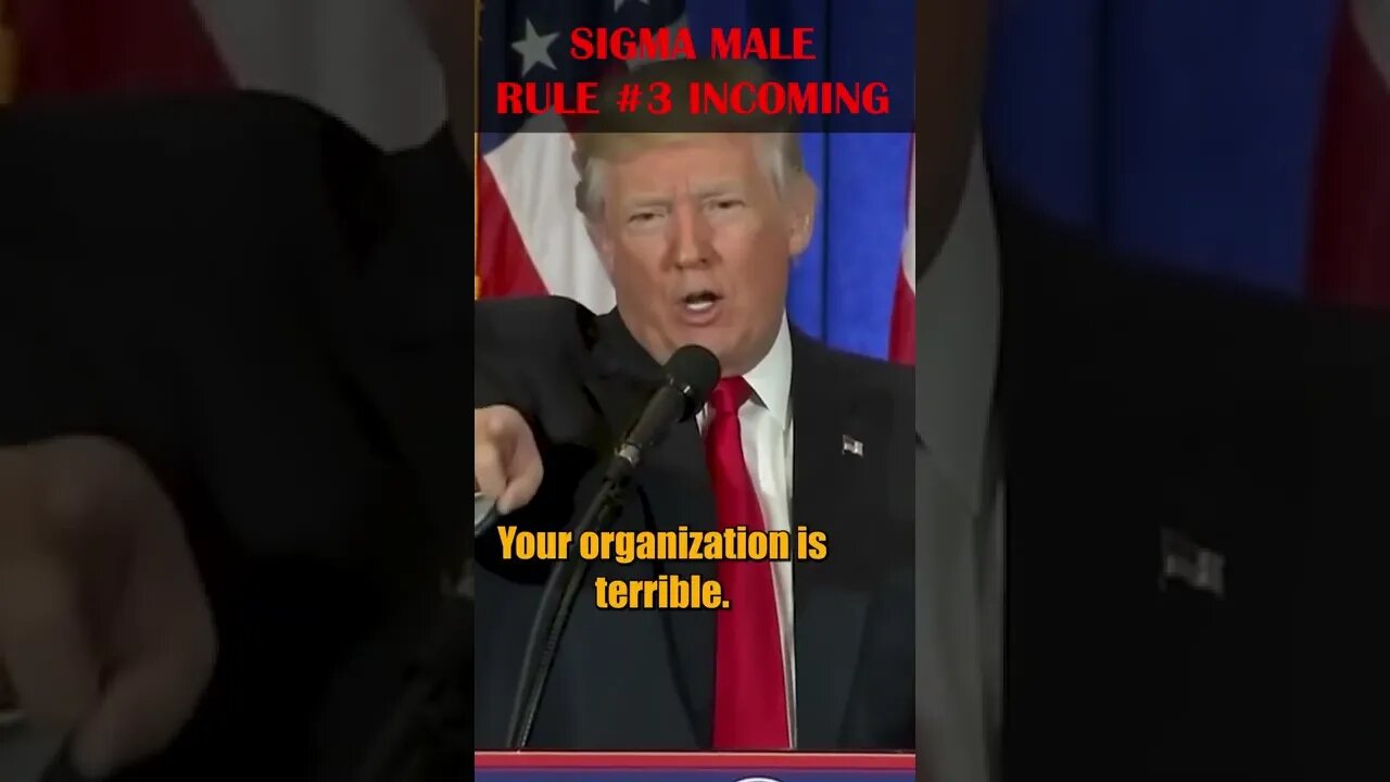 Donald Trump Demonstrates 3rd Rule of the Sigma Male 💯 #shorts #sigma #trump