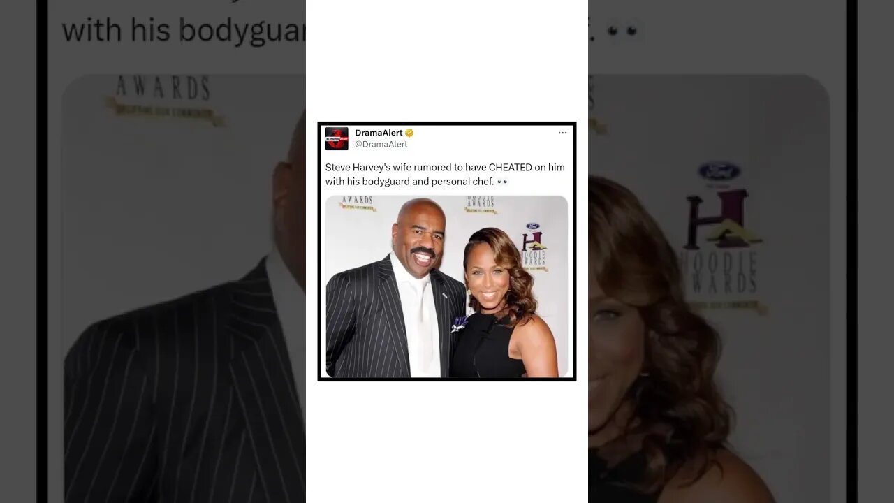 Steve Harvey's wife rumored to have CHEATED on him with his bodyguard and personal chef. #shorts