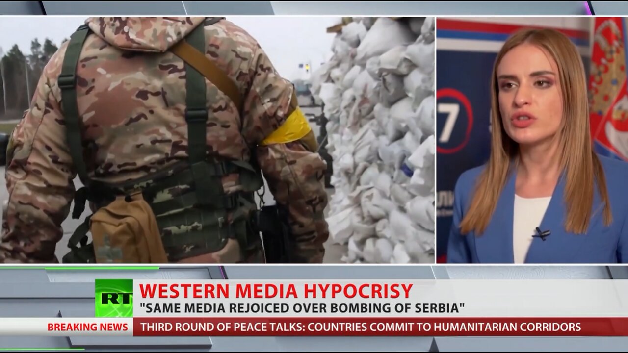 RT: "Western media hipocrisy" (Same media rejoiced over bombing of Serbia)