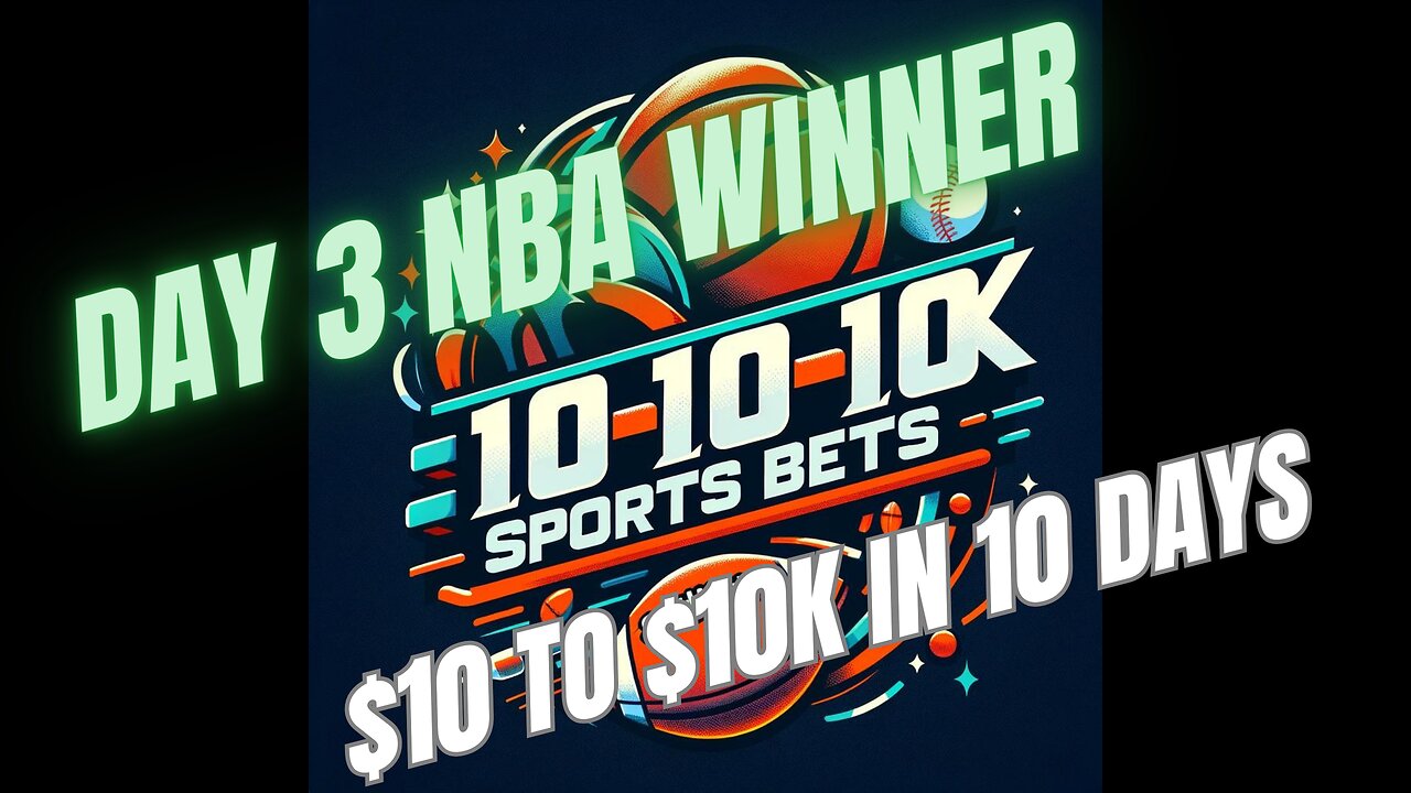 WINNER! Day 3 of $10k Challenge NBA Parlay.