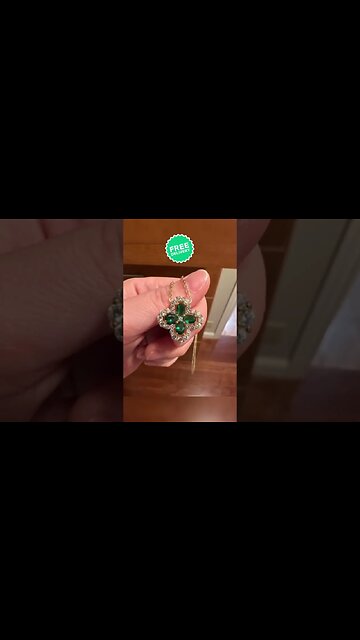 Simple And Elegant Green Crystal Diamond Petal Necklace For WomenFree Shipping #fashion #shorts