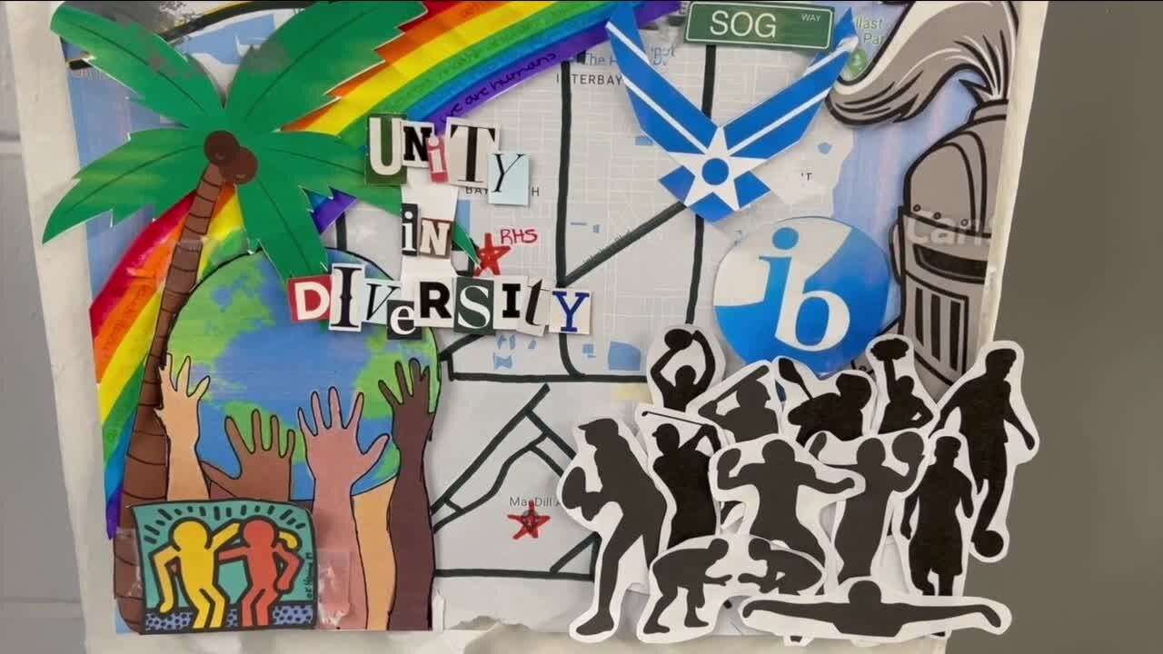 Robinson High senior Millay Kral creates 'Unity in Diversity' mural for students