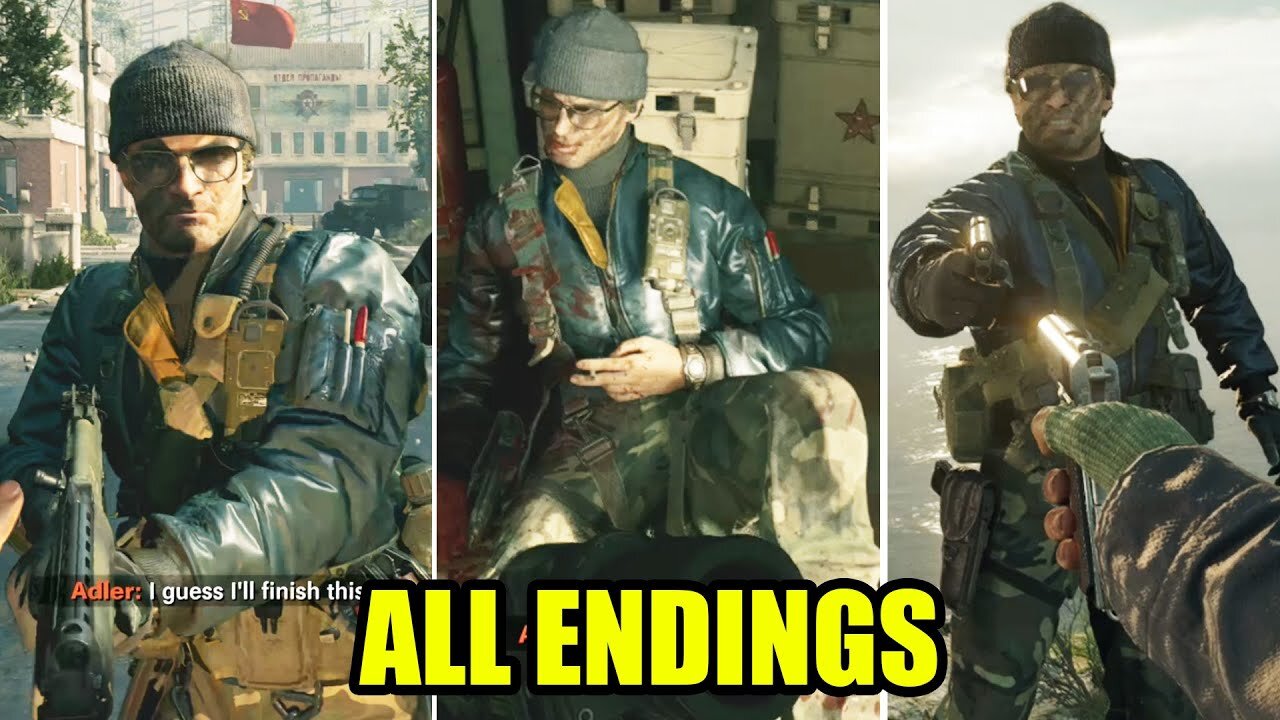 Call Of Duty Black Ops Cold War - Endings (Adler Kills Bell, Bell Kills Woods, Mason, Adler & Park)