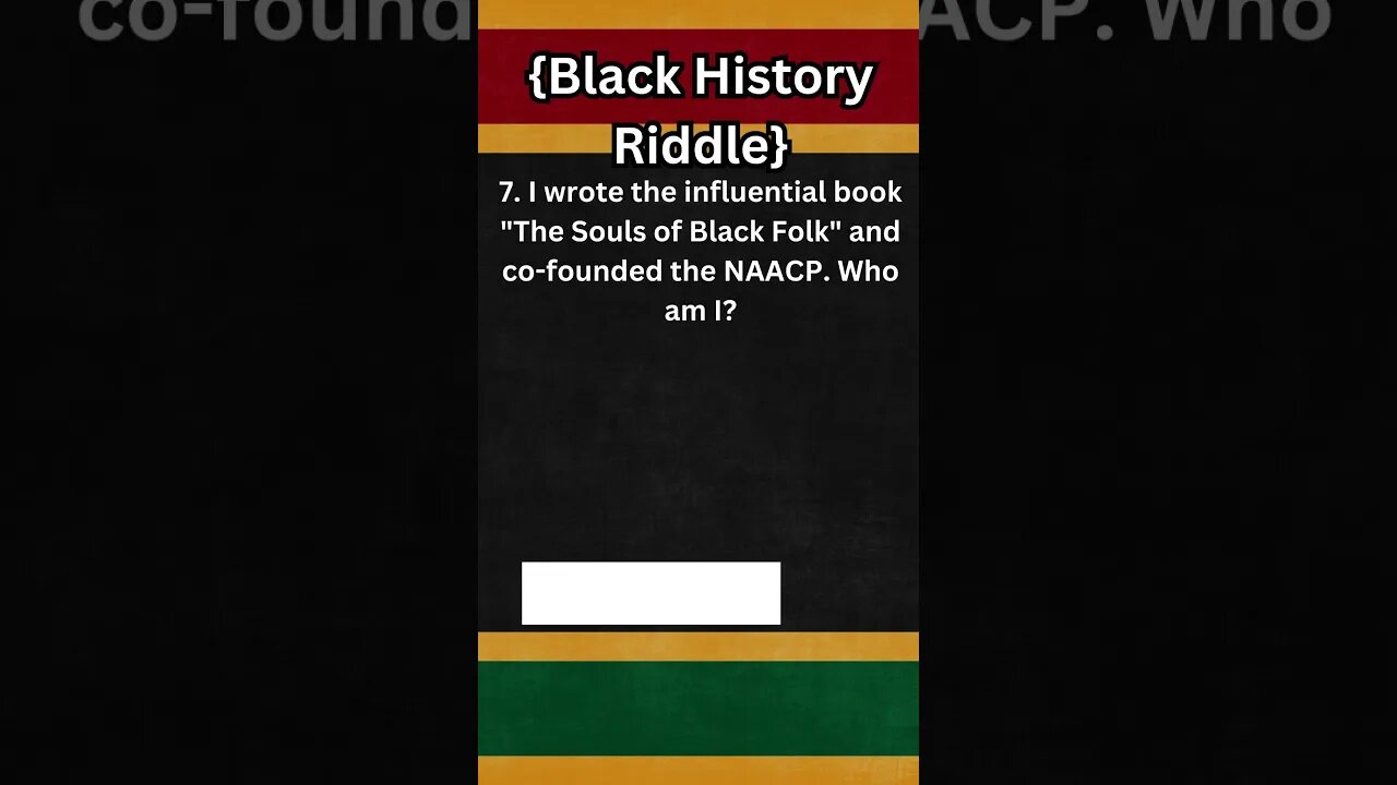 Black History Riddle 007