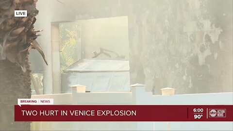 Two people injured after explosion in Venice