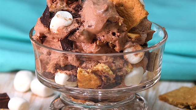 No Churn Chocolate S'mores Ice Cream