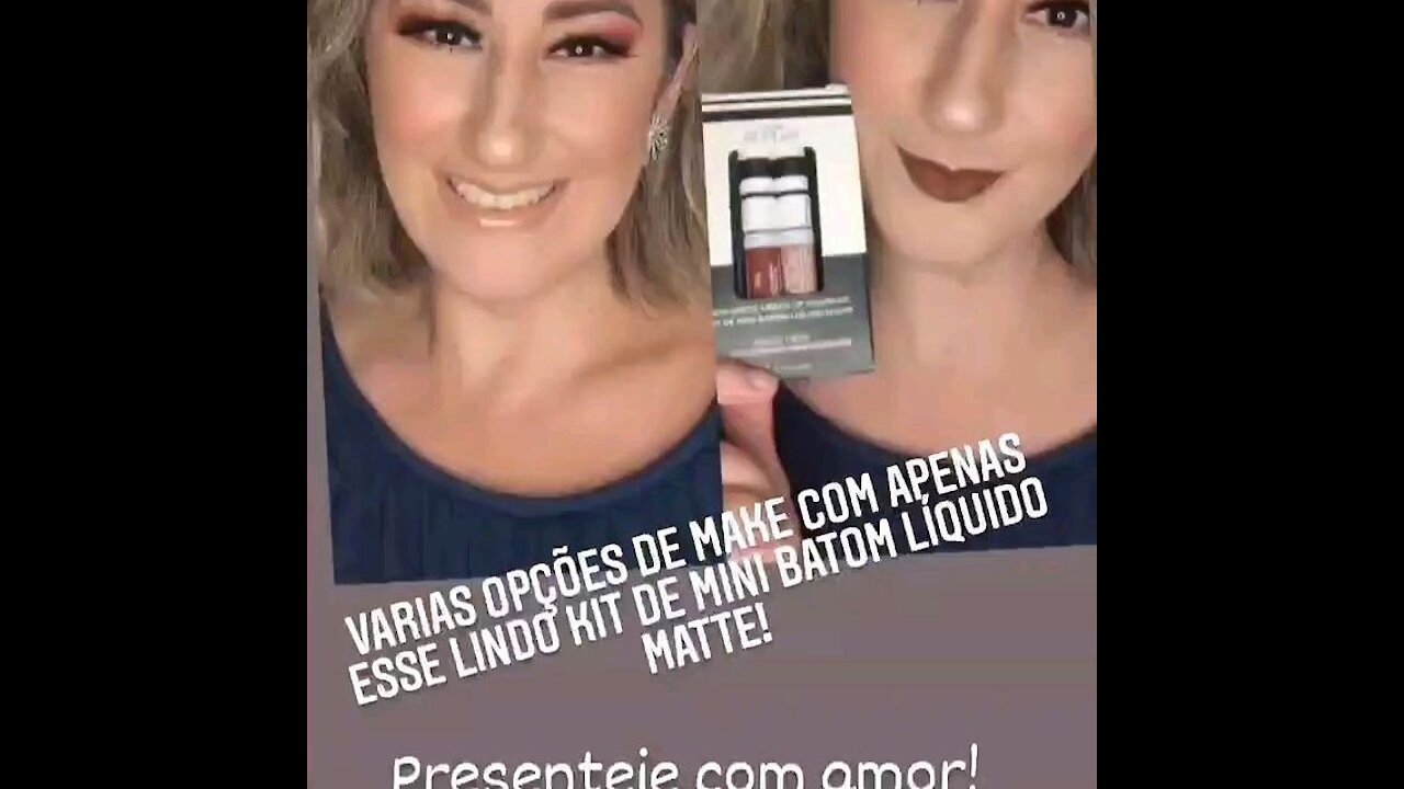 Aula completa de automaquiagem com batons líquidos; Taupe That e Red envy Mary Kay