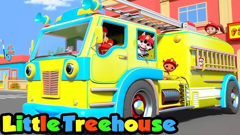 Wheels On the Firetruck | Fire Truck Song | Nursery Rhymes & Baby Songs by Little Treehouse