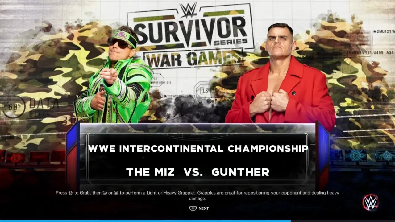 WWE Survivor Series WarGames 2023 Gunther vs The Miz for the WWE Intercontinental Championship