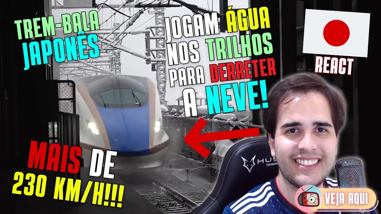 VIAJANDO NA NEVE a mais de 230 Km/h no TREM-BALA JAPONÊS (shinkansen)! | Veja Aqui React