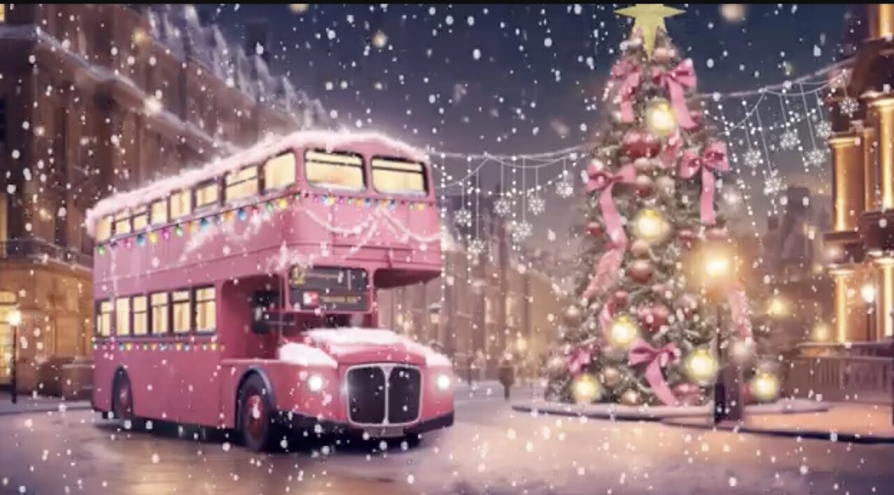 New 2023-Enchanting Christmas Bus Adventure in the Snow Scenery with Beautiful Christmas Music