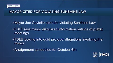 Cape Coral Mayor cited for violating sunshine law