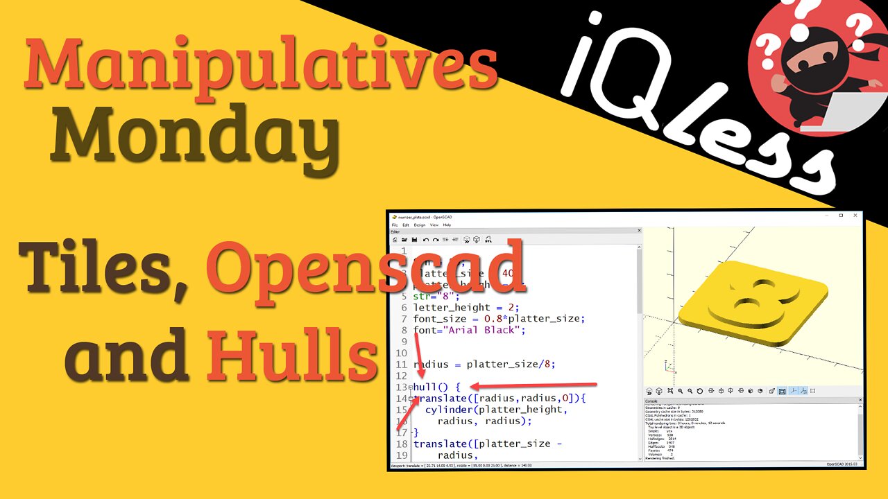Manipulative Monday: Tiles, Openscad, and Hulls