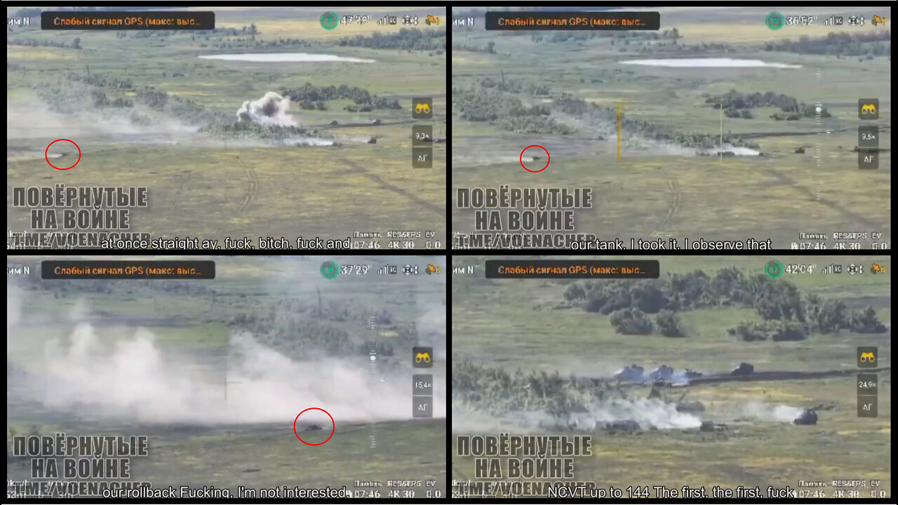 One Russian tank stopped the advance of Ukrainian column of armored vehicles