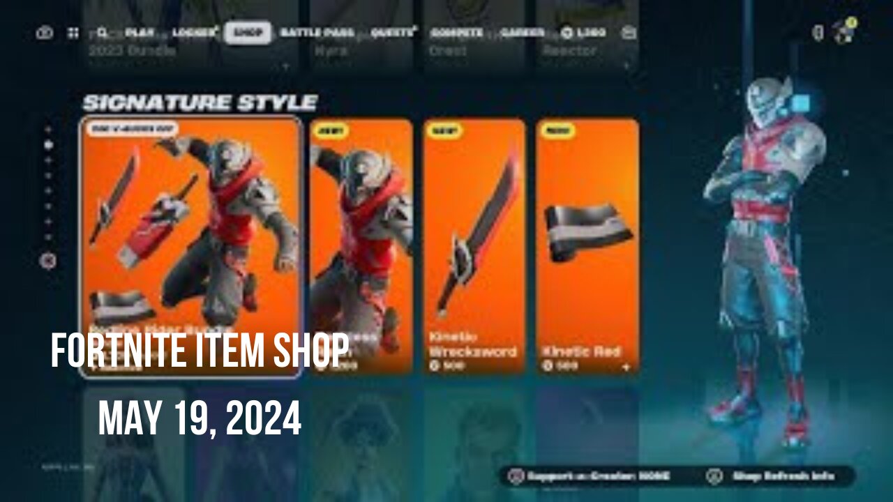 Fortnite Item Shop|May 19, 2024(*New* Redline Rider Bundle)